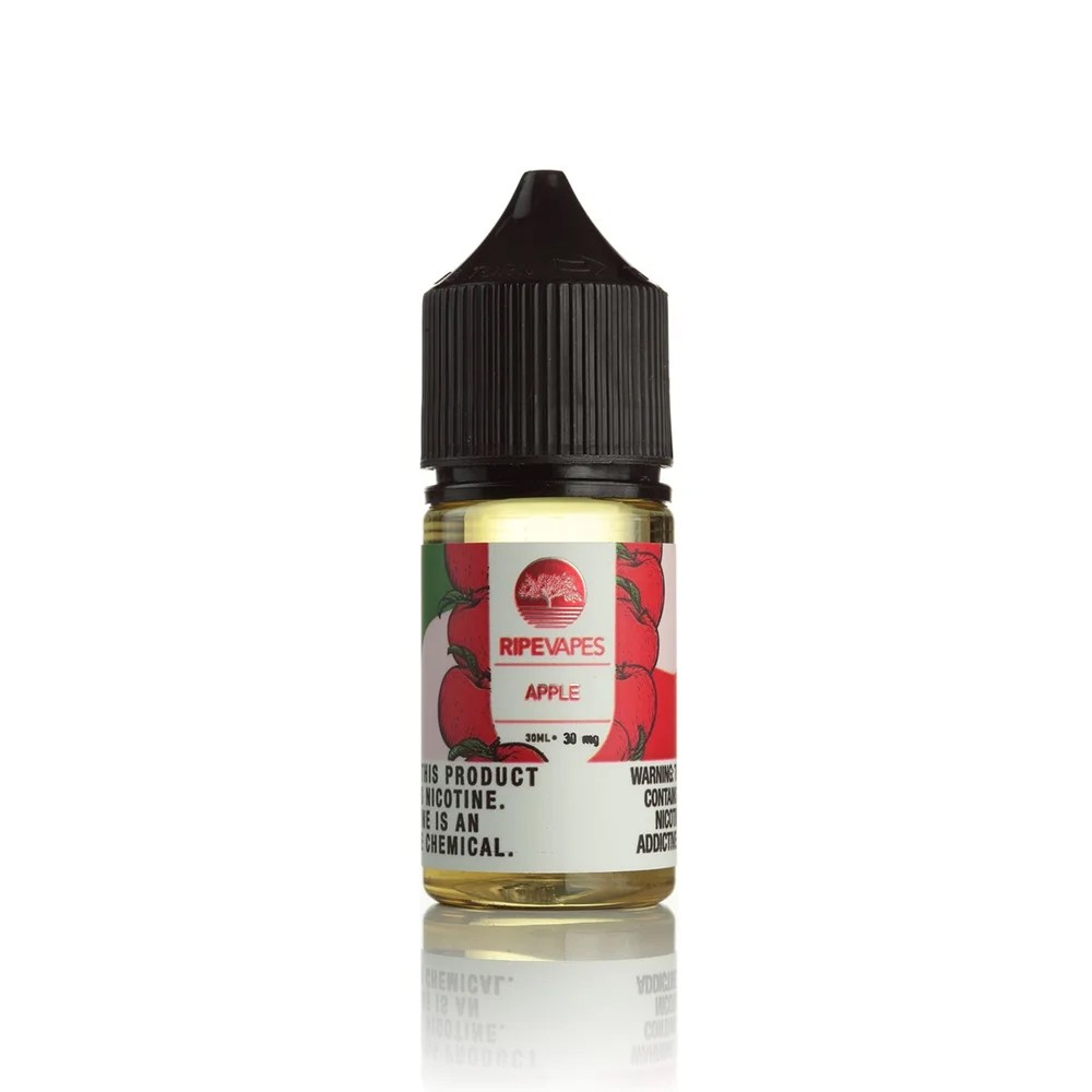 Ripe Vapes Apple Salt Likit 30ml Uygun fiyatlı Ripe Vapes Apple 30ml likit, taze elma aromasını yoğun salt nikotin ile sunar.