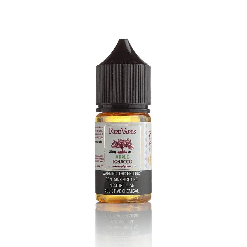 Ripe Vapes Apple Tobacco 30ml Uygun fiyatlı Ripe Vapes Apple Tobacco 30ml likit, taze elma ve zengin tütün notalarıyla salt nikotin keyfi sunar.