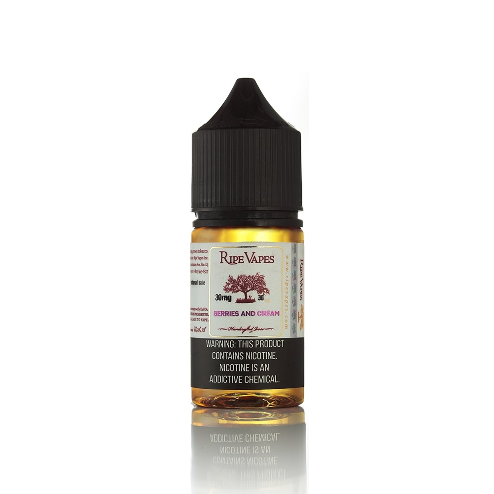 Ripe Vapes Berries Cream 30ml Çilek Uygun fiyatlı salt nikotin likiti Ripe Vapes Berries And Cream 30ml ile çilek ve krema notalarını keşfedin.