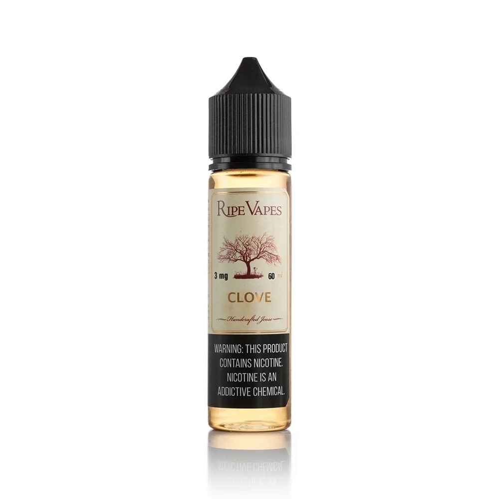 Ripe Vapes Clove 60ml Premium Karanfil Aroması Fiyatı Uygun fiyatlı Ripe Vapes Clove 60ml salt nikotin likit, yoğun karanfil aroması ve kaliteli buhar sunar.