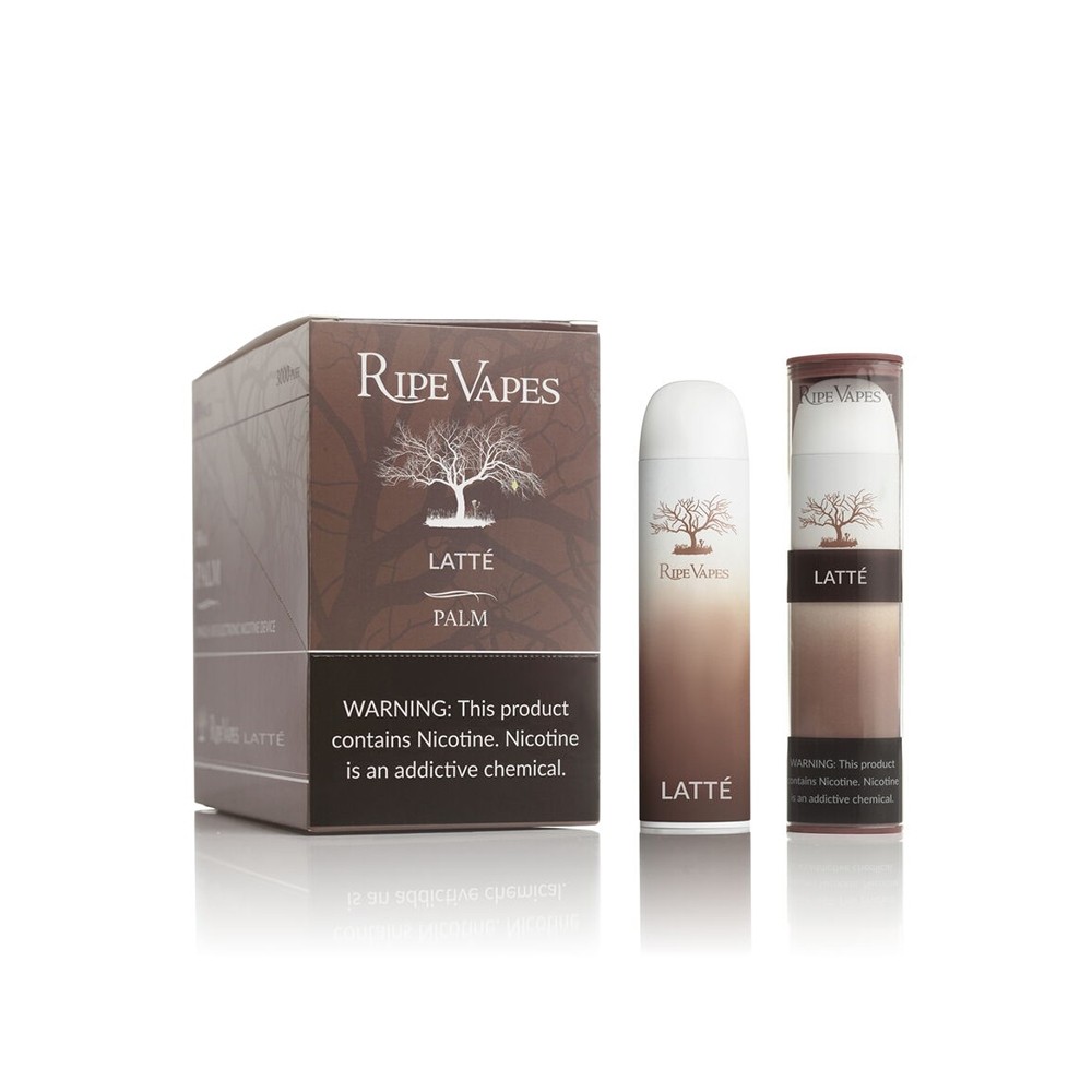 Ripe Vapes Latte Kullan At Pod Uygun fiyatlı Ripe Vapes Latte kullan-at pod mod, yoğun kahve ve krema aromasıyla güçlü salt nikotin keyfi sunar.