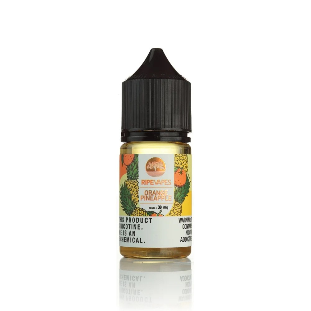 Ripe Vapes Orange Pineapple Salt Likit 30ml Taze Meyve Taze portakal ve ananas karışımıyla yoğun meyve aroması sunan bu salt nikotin likit, uygun fiyatıyla beğeninize sunulur.