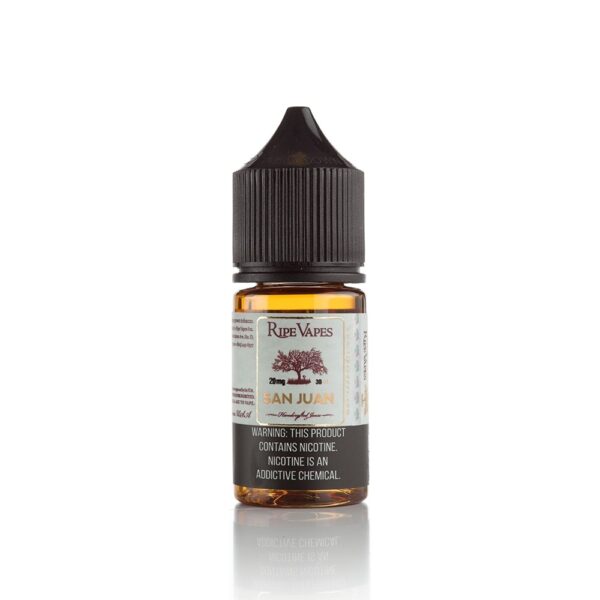 Taze meyve karışımı lezzetiyle öne çıkan Ripe Vapes San Juan 30ml salt nikotin likiti uygun fiyata keşfedin.