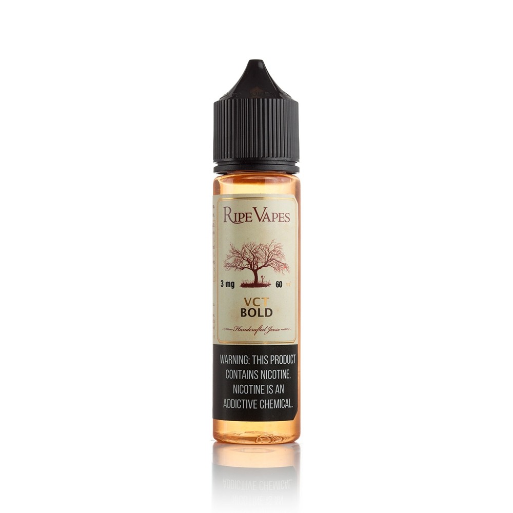 Ripe Vapes VCT Bold Likit 60ml Tütün Ripe Vapes VCT Bold 60ml, cesur tütün ve vanilya kreması ile uygun fiyata salt nikotin likit keyfi sunar.