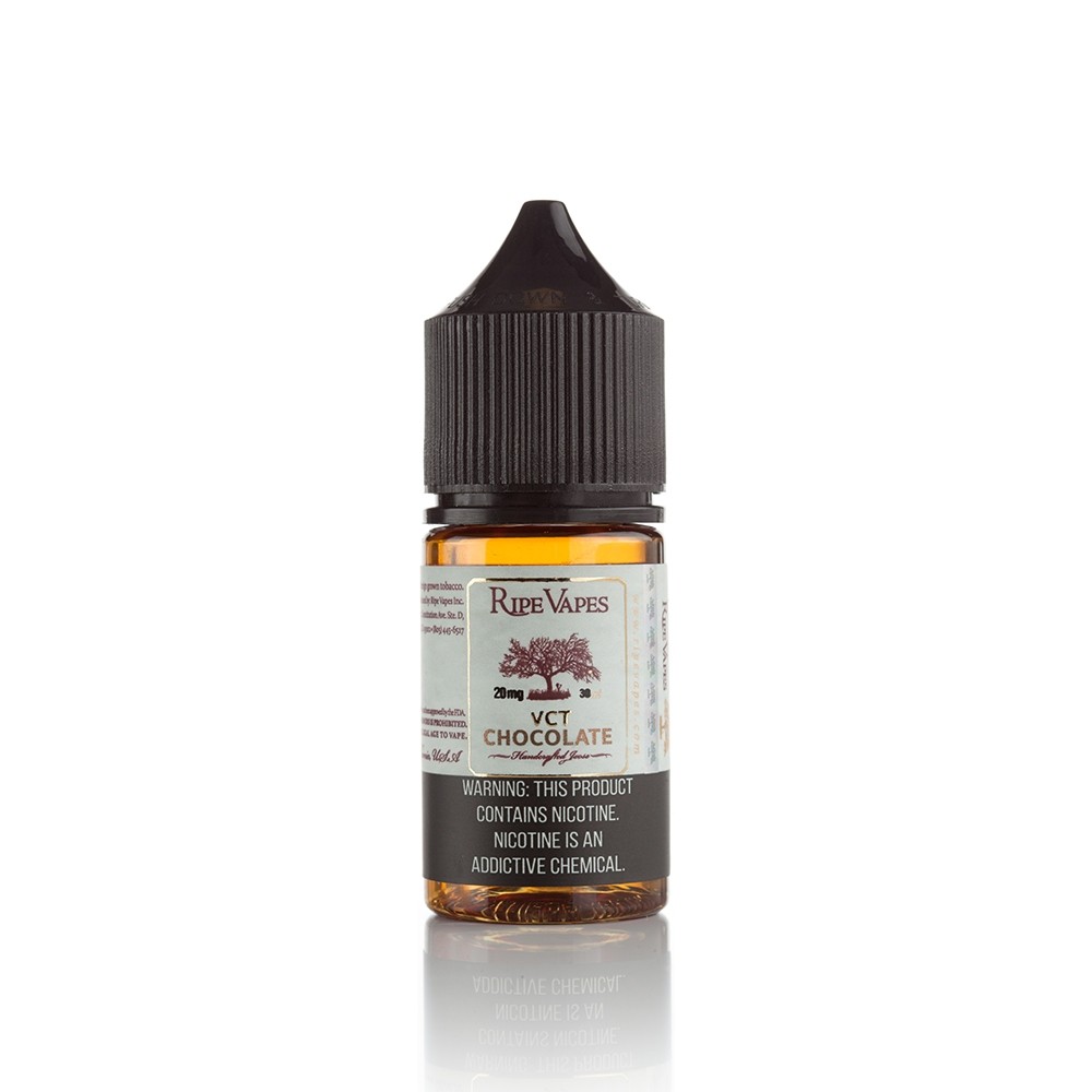 Ripe Vapes VCT Çikolata Likit 30ml Uygun fiyatlı Ripe Vapes VCT salt nikotin likit, çikolata ve vanilya krema ile tütün notalarını birleştirir.