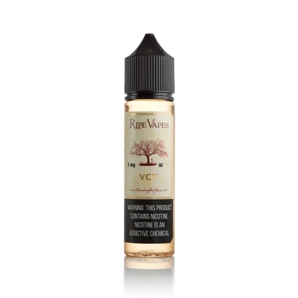 Ripe Vapes VCT 60ml likit, vanilya ve karamel tütün lezzetiyle salt nikotin buhar keyfi sunar, uygun fiyatı kaçırmayın.