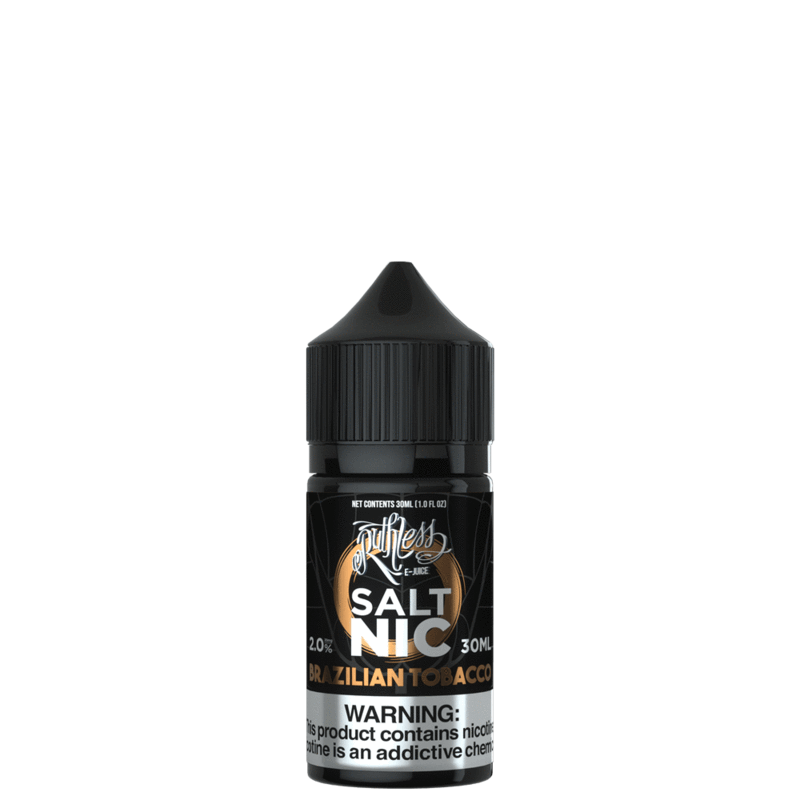 Ruthless Brazilian Tobacco Salt Likit Uygun fiyatıyla Brezilya tütünü aromalı salt nikotin likit, hızlı nikotin ihtiyacınızı karşılar.