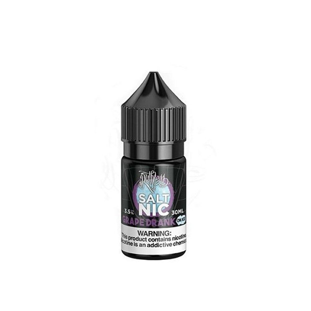 Ruthless Grape Drank On Ice 30ml Buz Serinliği Fiyatı Buz gibi üzüm tadıyla ferahlatıcı Ruthless salt nikotin likit, 30ml şişede uygun fiyat avantajıyla yoğun buhar sunar.