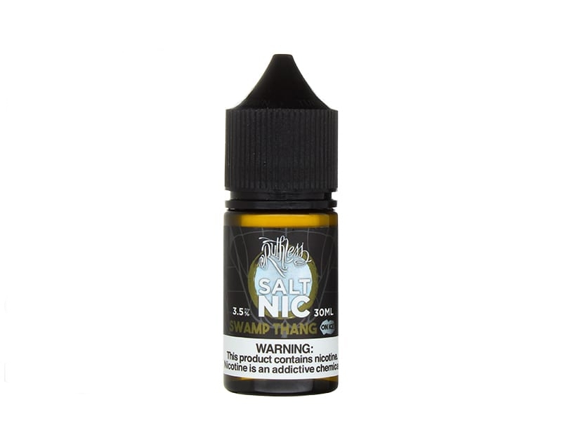 Ruthless Swamp Thang on Ice 30ml Ruthless Swamp Thang on Ice 30ml, tatlı meyve ve nane serinliğini uygun fiyatla yüksek salt nikotin konsantrasyonunda sunar.
