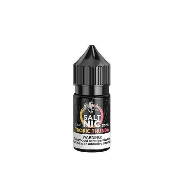 Ruthless Nicotine Salt Tropic Thunda 30ml Premium Lezzet Uygun fiyatlı Ruthless Tropic Thunda 30ml, tropikal meyve patlaması ve yüksek salt nikotin ile güçlü buhar sunar.