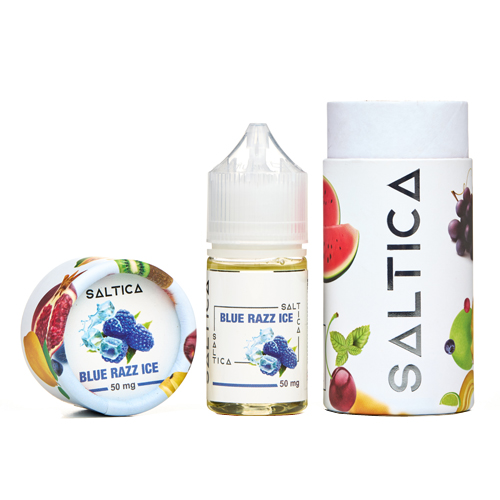 Saltica Blue Razz Ice Salt Likit Yüksek konsantrasyonlu salt nikotin likiti Saltica Blue Razz Ice ile ferah yaban mersini ve buz serinliğini uygun fiyatla deneyimleyin.