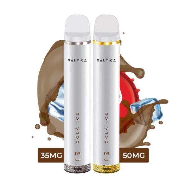 Buz gibi kola tadı ve güçlü salt nikotin ile ferahlatıcı bir deneyim sunan uygun fiyatlı Saltica Cola Ice kullan-at vape.