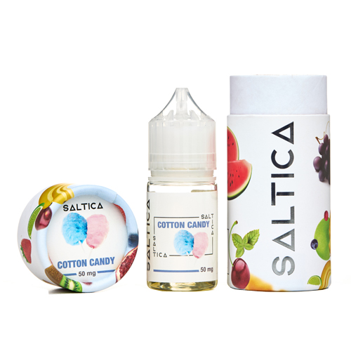 Saltica Cotton Candy Likit Uygun fiyatlı Saltica Cotton Candy salt nikotin likiti, pamuk şekeri aromasıyla yoğun buhar ve tatmin edici keyif sunar.