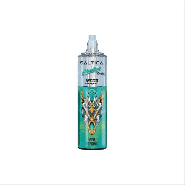 Uygun fiyatlı Saltica Cyberpunk 12000, ferahlatıcı nane mentol aromasıyla uzun süreli salt nikotin keyfi sunar.