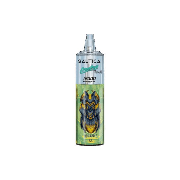 12000 puf sunan Saltica Cyberpunk Red Apple Ice, salt nikotinli uygun fiyatlı kullan-at vape bardır.