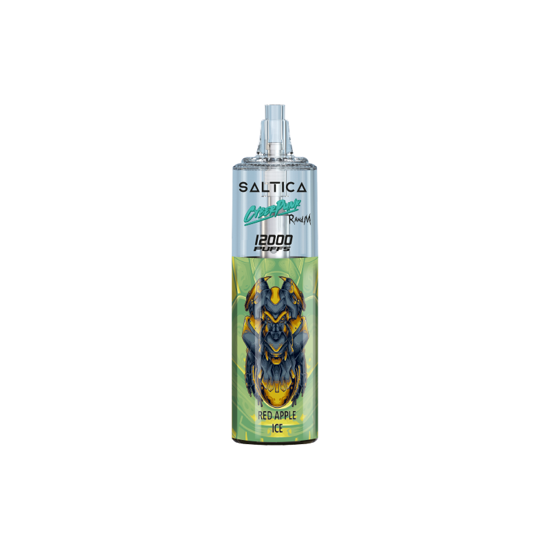 Saltica Cyberpunk 12000 Red Apple Ice 12000 puf sunan Saltica Cyberpunk Red Apple Ice, salt nikotinli uygun fiyatlı kullan-at vape bardır.