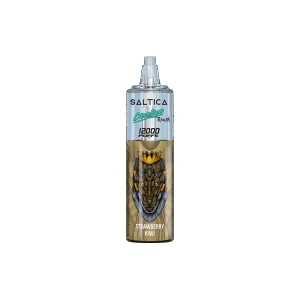 Uygun fiyatlı Saltica Cyberpunk 12000 Strawberry Kiwi kullan-at vape, taze çilek ve kivi aromasıyla yüksek kapasiteli salt nikotin deneyimi sunar.