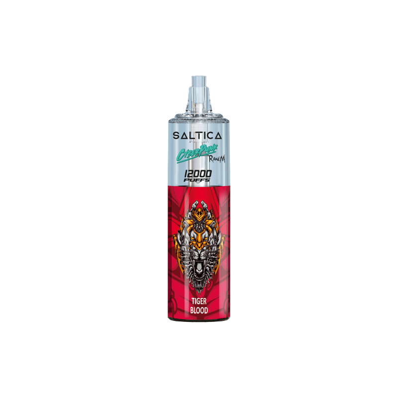 Saltica Cyberpunk 12000 Tiger Blood 12000 Puf 12000 puflu tropikal meyve aromalı Saltica Cyberpunk kullan-at vape, uygun fiyatlı salt nikotin keyfi sunar.