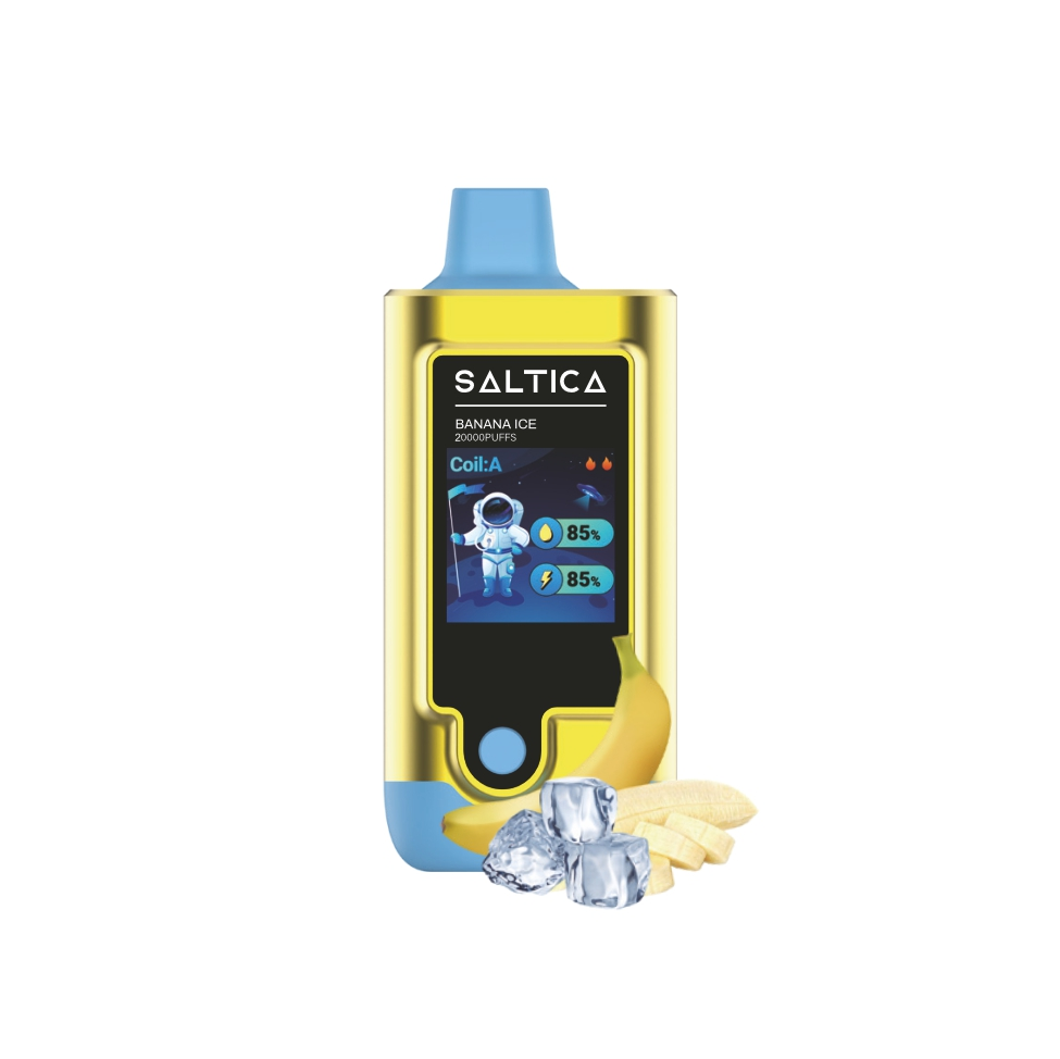 Saltica Digital 20000 Banana Ice Saltica Digital 20000 Banana Ice kullan-at vape bar, serinletici muz tadı ve yüksek puflama kapasitesiyle uygun fiyatlı salt nikotin seçeneği sunar.