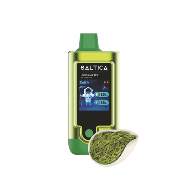 Uygun fiyatlı Saltica Digital 20000 puf kullan-at vape ile ferah Longjing çayı aroması ve yoğun salt nikotin keyfi yaşayın.
