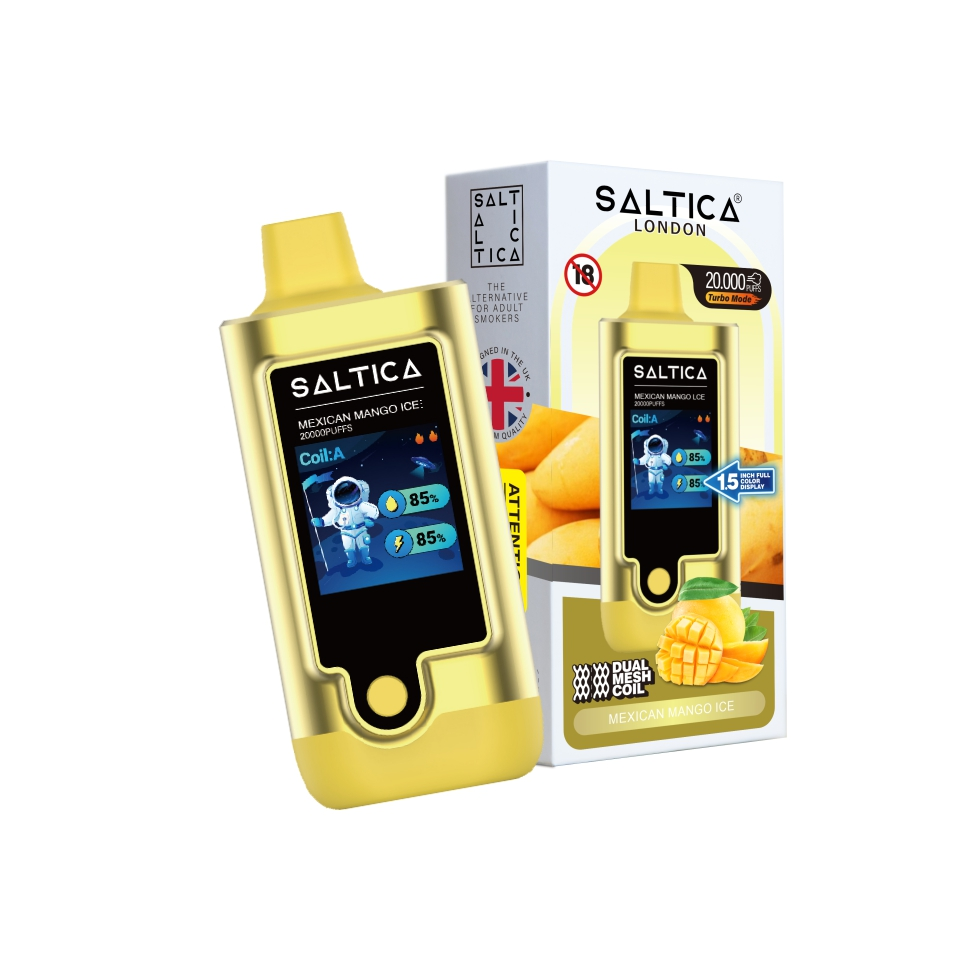 Saltica Digital 20000 Mexican Mango Ice Saltica Digital 20000 puf salt nikotinli Mexican Mango Ice kullan-at vape, olgun mango ve buz serinliğini uygun fiyatla sunar.