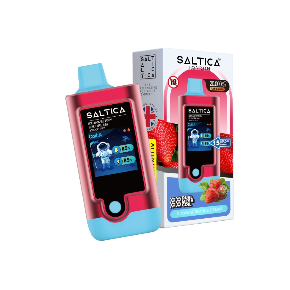 Saltica Digital 20000 Strawberry Ice Cream Saltica Digital 20000 puf çilekli dondurma aromalı kullan at vape bar, yoğun buhar keyfi ve uygun fiyat avantajıyla salt nikotin içerir.