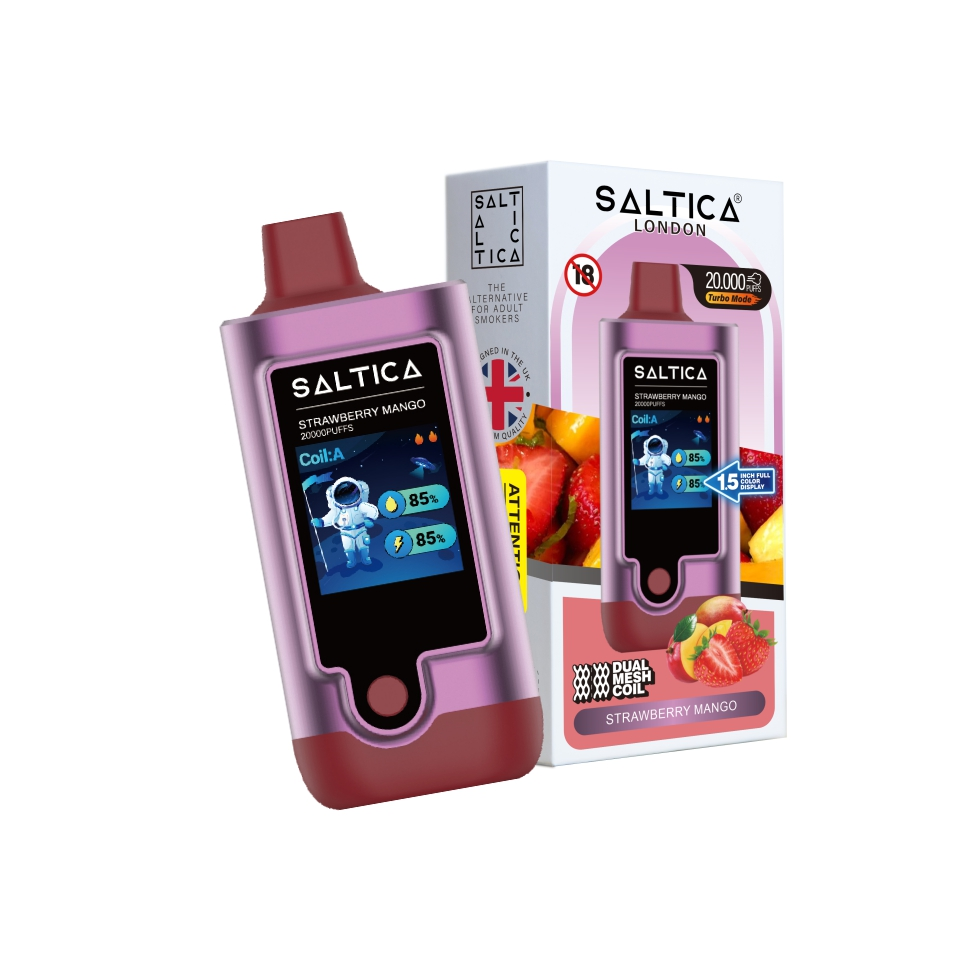Saltica Digital 20000 Strawberry Mango 20.000 puf sunan uygun fiyatlı Saltica Digital Strawberry Mango salt nikotin kullan at vape bar.