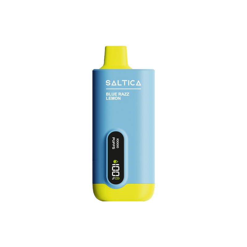 Saltica Ekranlı 10000 Blue Razz Lemon Uygun fiyatıyla 10000 puflamalık taze Blue Razz Lemon lezzeti ve salt nikotin sunan ekranlı vape bar.