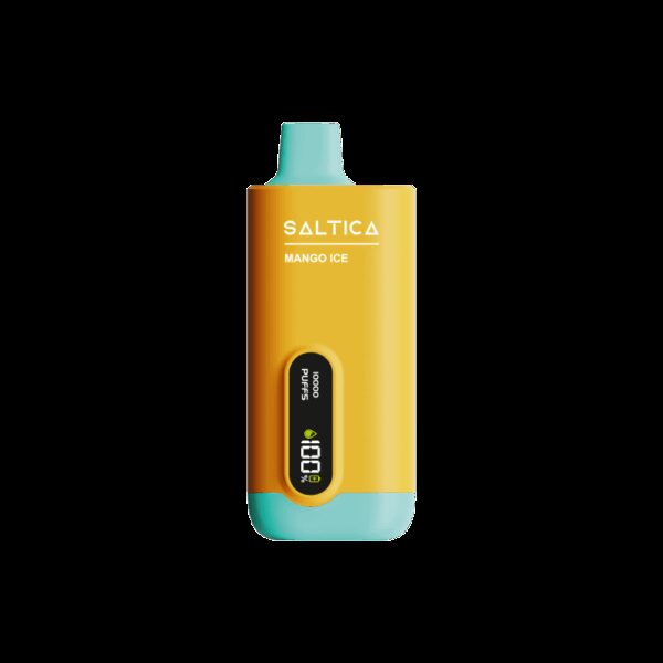 Uygun fiyatıyla 10000 pufluk mango ve buz aromalı salt nikotin keyfi sunan ekranlı kullan at vape bar.