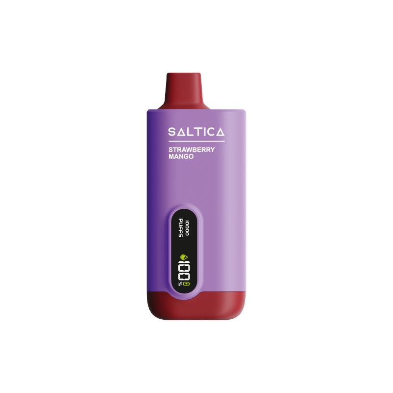 Saltica Ekranlı 10000 Strawberry Mango Çilek mango aromalı ekranlı Saltica vape bar, uygun fiyata 10000 puff keyif sunuyor.