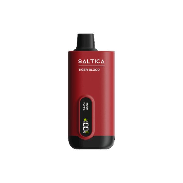 Uygun fiyatlı Saltica Ekranlı 10000 Tiger Blood vape bar ile salt nikotin keyfini yaşayın.
