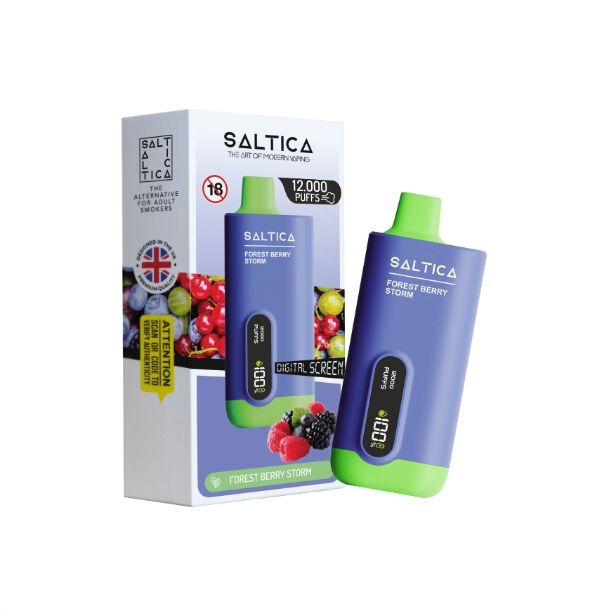 Saltica Ekranlı 12000 Forest Berry Storm Uygun fiyatıyla orman meyveleri aromalı Saltica ekranlı vape bar, salt nikotin ile uzun kullanım sunar.