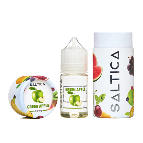Saltica Green Apple Likit 30ml Taze yeşil elma aromasıyla yoğun lezzet sunan bu likit, uygun fiyatıyla hızlı salt nikotin keyfi sağlar.