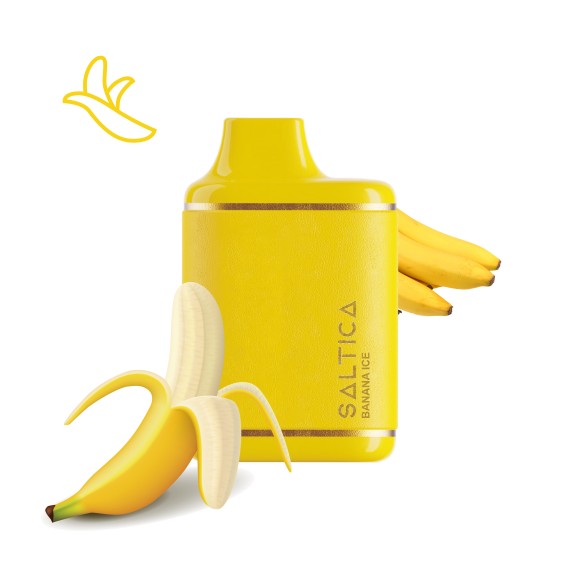Şık tasarımlı Saltica Leather 7000 Banana Ice, ferahlatıcı muz lezzeti ve uygun fiyatıyla 7000 nefeslik salt nikotin keyfi sunar.