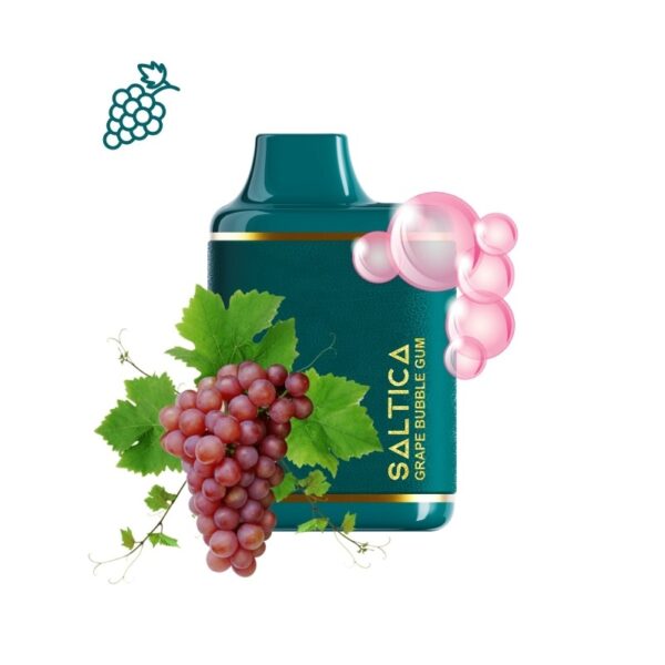 Üzüm sakızı aromalı Saltica Leather 7000 kullan-at vape bar, uzun ömürlü performans ve yoğun buharı uygun fiyata sunar.