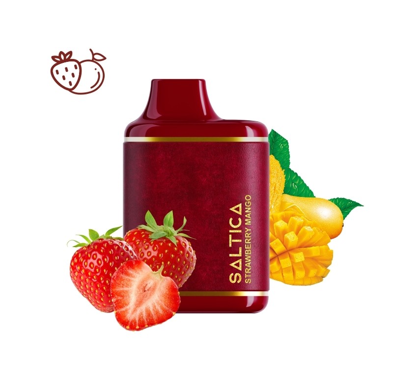 Saltica Leather 7000 Strawberry Mango 7000 Puf Çilek ve mango aromalı 7000 puf sunan uygun fiyatlı Saltica Leather kullan-at vape bar salt nikotin.