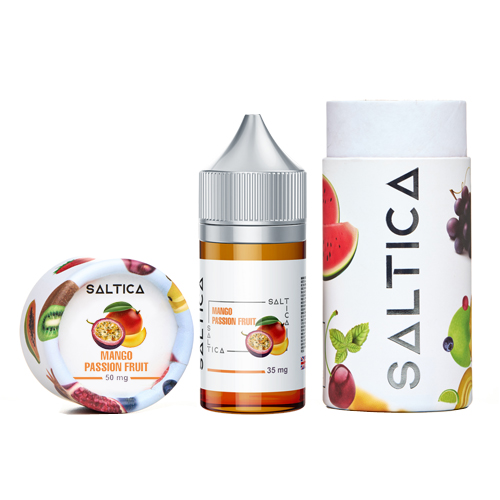 Saltica Mango Passion Fruit Likit Mango ve çarkıfelek meyvesinin egzotik uyumunu uygun fiyatla sunan salt nikotin likiti.