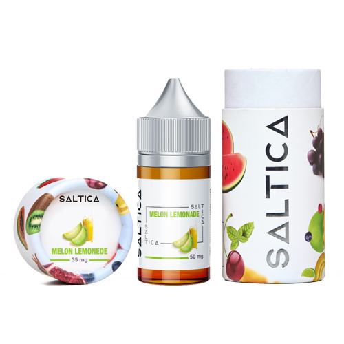 Saltica Melon Lemonade Salt Likit Olgun kavun ve taze limonata aromalarıyla ferahlatıcı salt nikotin deneyimini uygun fiyata sunuyor.