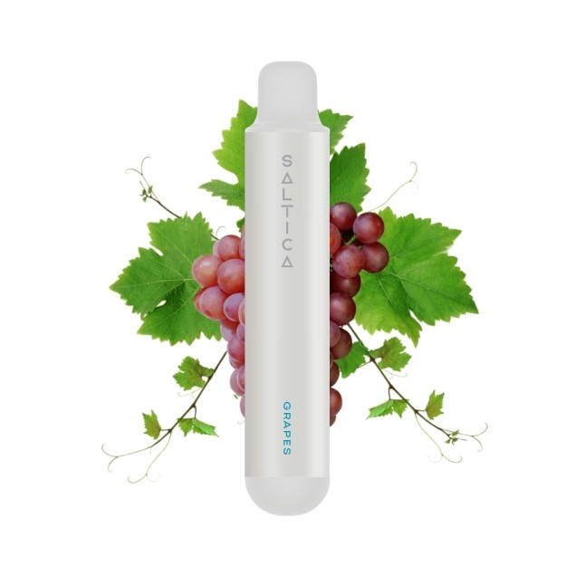 Saltica Pearl Grapes 600 Kullan At Vape Pen 20mg 20 mg salt nikotin ve zengin üzüm aromasıyla 600 puf sunan bu kullan-at vape pen, uygun fiyatlı bir seçenek.