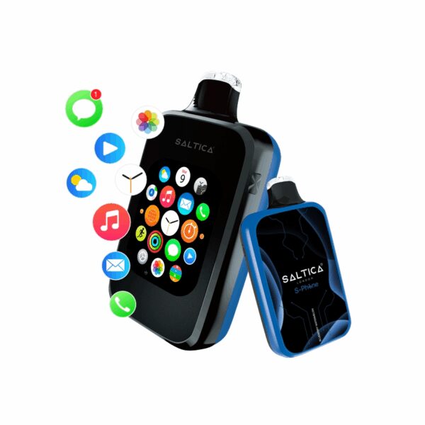 Uygun fiyatlı Saltica S-Phone 30000 puf kullan-at vape, taze yaban mersini ve karpuz aromasıyla pratik salt nikotin sunar.