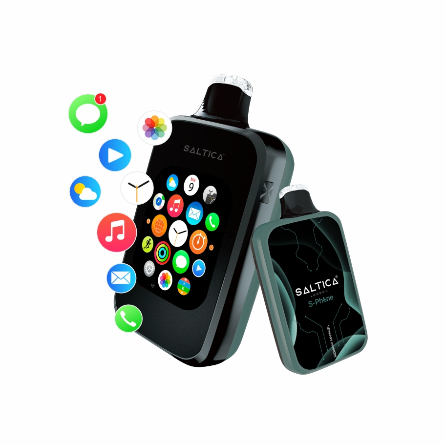 Saltica S-Phone 30000 Midnight Madness Uygun fiyatıyla 30000 pufluk premium salt nikotin deneyimi sunan Saltica S-Phone vape bar.