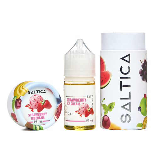 Saltica Strawberry Ice Cream Salt Likit Çilekli dondurma lezzetini uygun fiyatla sunan salt nikotin likit, yoğun buhar ve dengeli tat sağlar.