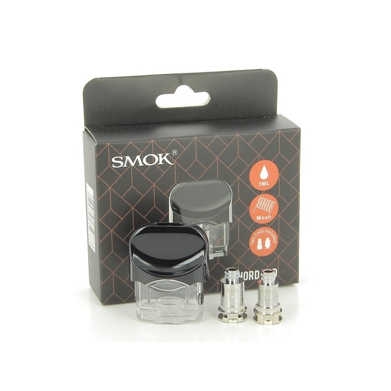 Smok Nord Kartuş + 2 Coil 3ML Smok Nord için 3ML kartuş ve 2 coil seti, yoğun buhar ile salt nikotin için uygun fiyatlı çözüm.