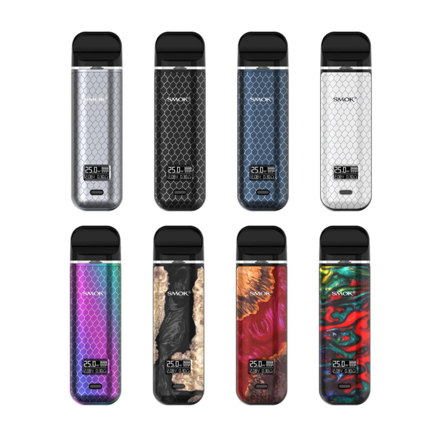 Smok Novo X Pod Mod 800mAh 800mAh bataryalı Smok Novo X Pod Mod, uygun fiyatıyla salt nikotin için taşınabilir 25W performans sunar.