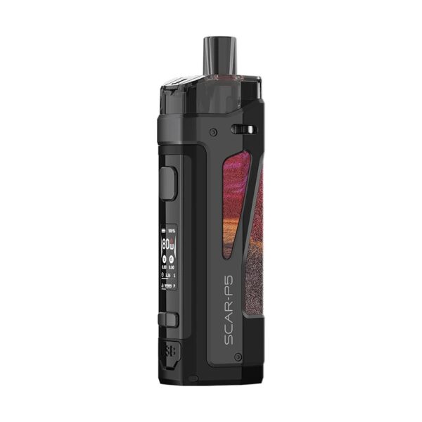 Smok Scar P5 Pod Mod, yüksek kapasiteli bataryası ve uygun fiyatıyla gün boyu zengin salt nikotin buharı sunar.