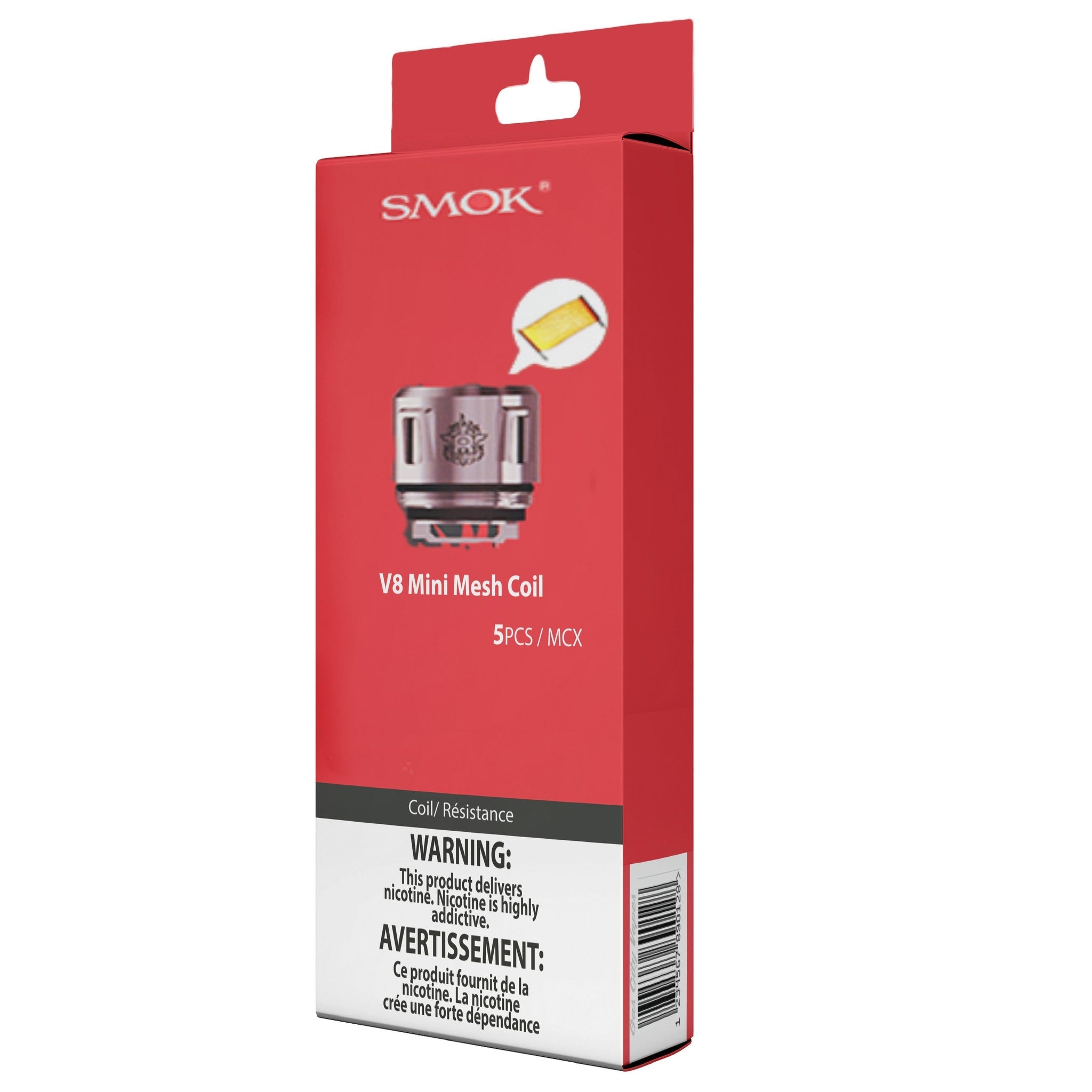 Smok V8 Mini Coil Yedek Atomizer Smok V8 Mini Coil ile yüksek buhar ve yoğun lezzet, salt nikotin uyumu ve uygun fiyatlı yedek atomizer başlığı.
