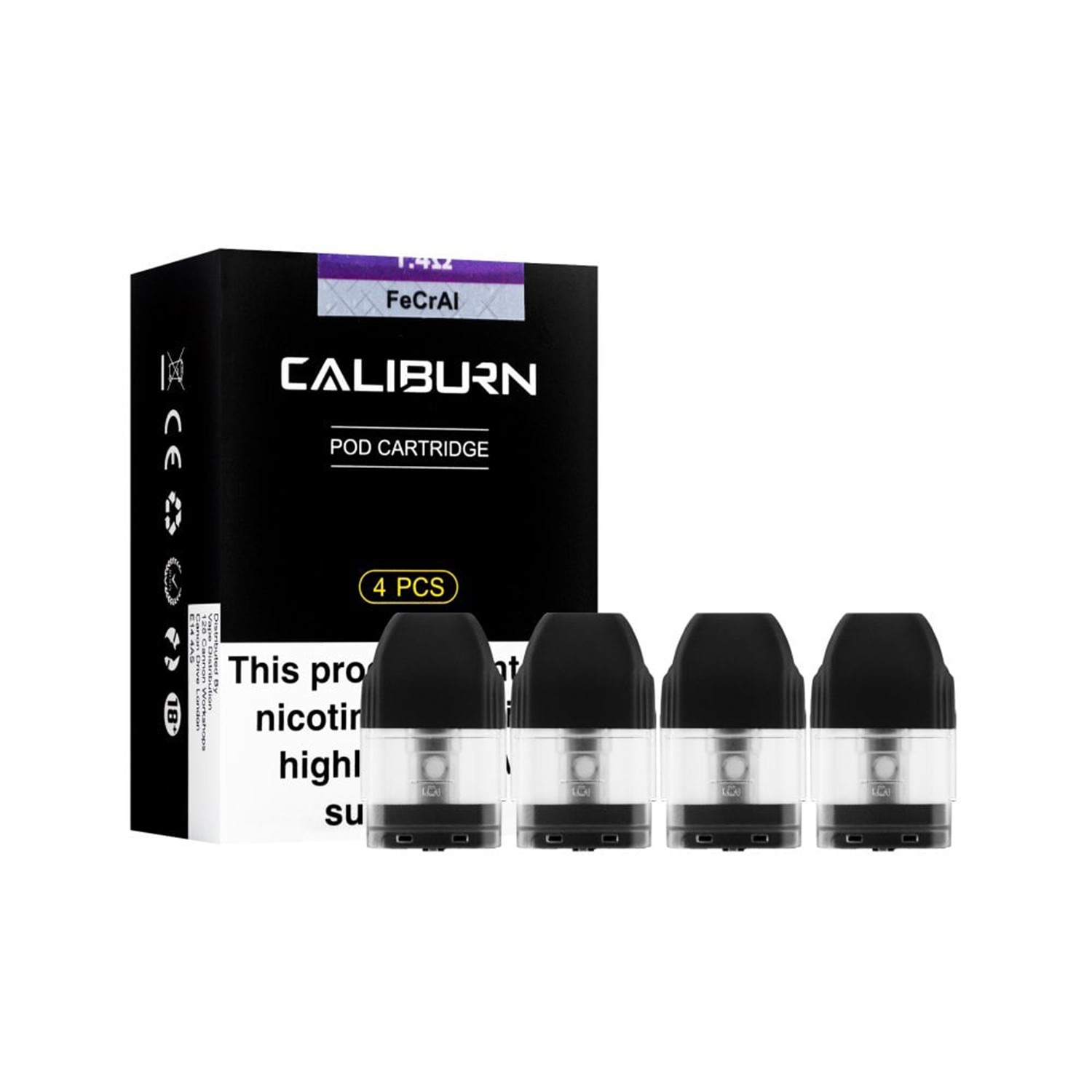 Uwell Caliburn Kartuş 4'lü Uwell Caliburn için uygun fiyatlı 4'lü yedek kartuş seti, salt nikotin ile mükemmel lezzet sunar.