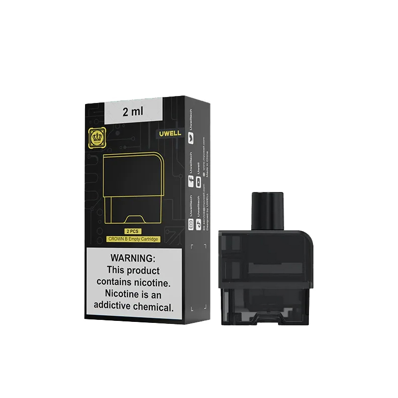 Uwell Crown B Pod Kartuş Uwell Crown B Pod Kartuş, salt nikotin uyumlu yedek parçasıyla yüksek buhar kalitesi ve uygun fiyat sunar.