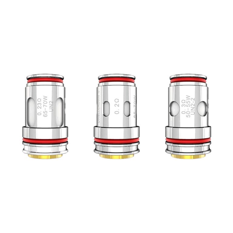 Uygun fiyatıyla salt nikotin için ideal, üstün lezzet ve dayanıklılık sunan Uwell Crown V Coil yedek atomizer.