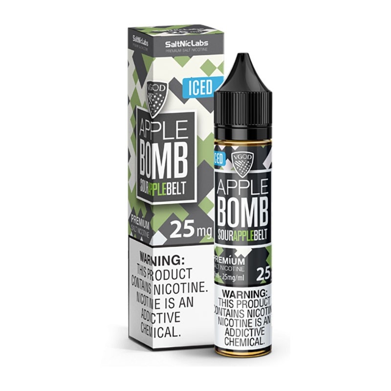 Vgod Apple Bomb Iced Likit 25/50mg Buz Fiyatı Yoğun elma aroması ve buz etkisi sunan Vgod Apple Bomb Iced salt likit, uygun fiyata keyifli bir içim sağlar.